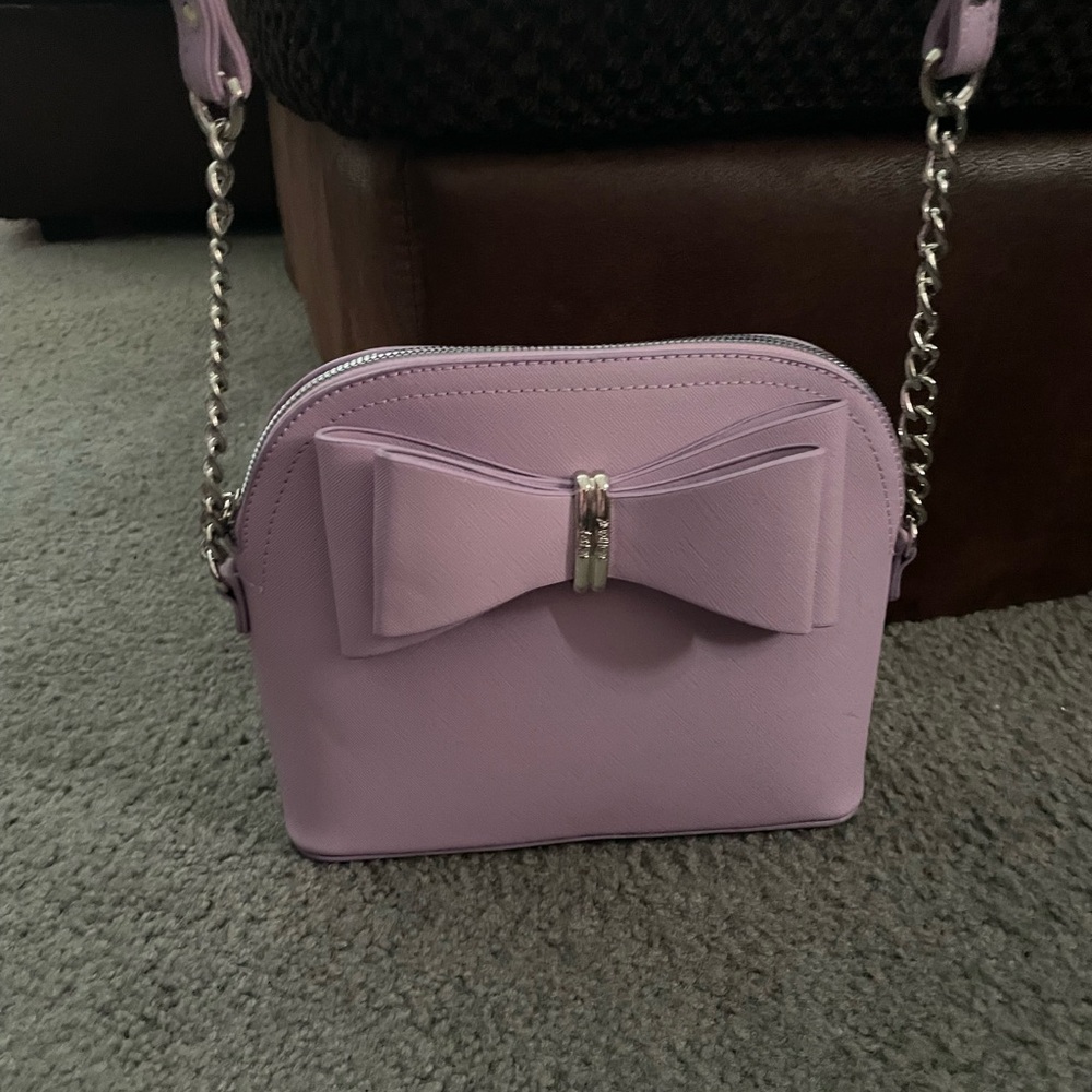 Lavender Bow Crossbody Bag